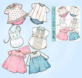 1960s Vintage McCall's Sewing Pattern 8773 Cute Infant Layette Set w Rompers Bib-vintage4me2