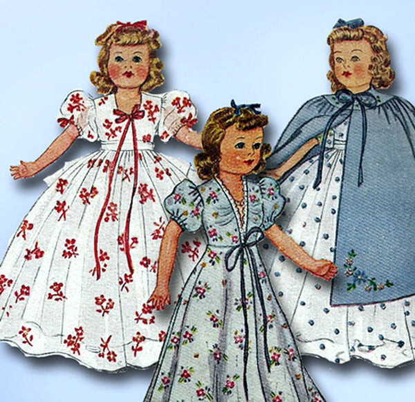 1940s Vintage McCall Sewing Pattern 918 WWII 22 Inch Movie Doll Clothes