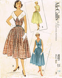 1950s Vintage McCalls Sewing Pattern 9321 Uncut Misses Sun Dress Size 30 Bust