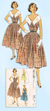 1950s Vintage McCalls Sewing Pattern 9321 Uncut Misses Sun Dress Size 30 Bust