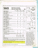 1960s Vintage McCalls Sewing Pattern 9449 19 to 22 Goody Two Shoes Doll Clothes