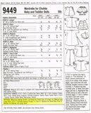 1960s Vintage McCalls Sewing Pattern 9449 17 to 18 Goody Two Shoes Doll Clothes vintage4me2