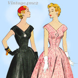 McCall 9750: 1950s Misses Princess Cocktail Dress Sz 34 B Vintage Sewing Pattern