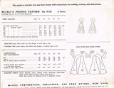 McCall 9750: 1950s Misses Princess Cocktail Dress Sz 34 B Vintage Sewing Pattern