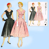 McCall 9750: 1950s Misses Princess Cocktail Dress Sz 34 B Vintage Sewing Pattern