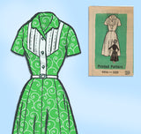 Marian Martin 9016: 1950s Misses Shirtwaist Dress Sz 40 B Vintage Sewing Pattern