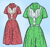 Marian Martin 9016: 1950s Misses Shirtwaist Dress Sz 40 B Vintage Sewing Pattern