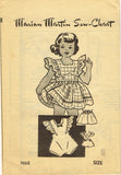 1940s Original VTG Marian Martin Pattern 9065 Uncut Girls Playsuit & Dress Sz 8