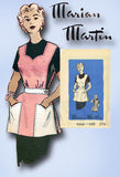 1950s Vintage Marian Martin Sewing Pattern 9066 Ladies Sweetheart Apron Sz 34 B