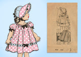 Marian Martin 9258: 1950s Toddler Girls Dress & Cape Sz 5 Vintage Sewing Pattern