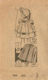 Marian Martin 9258: 1950s Toddler Girls Dress & Cape Sz 5 Vintage Sewing Pattern