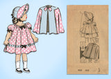 Marian Martin 9258: 1950s Toddler Girls Dress & Cape Sz 5 Vintage Sewing Pattern