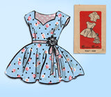 Marian Martin 9267: 1950s Toddler Girls Party Dress Sz 4 Vintage Sewing Pattern