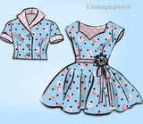 Marian Martin 9267: 1950s Toddler Girls Party Dress Sz 4 Vintage Sewing Pattern