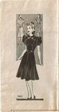 Marian Martin 9413: 1940s Lovely Misses WWII Dress Sz 35B Vintage Sewing Pattern