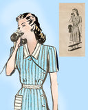 Marian Martin 9577 : 1940s Uncut Misses WWII Dress Sz 34 B Vintage Sewing Pattern