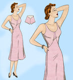 Marian Martin 9767: 1940s Misses Slip and Panties Sz 46 B Vintage Sewing Pattern