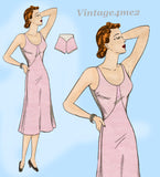 Marian Martin 9767: 1940s Misses Slip and Panties Sz 46 B Vintage Sewing Pattern