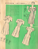 1940s Vintage Marian Martin Sewing Pattern 9114 WWII Wrap Around Dress Size 34 B