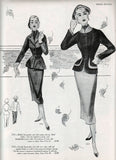 Modes Royale 1112: 1950s Rare Misses Designer Suit Sz 30B Vintage Sewing Pattern