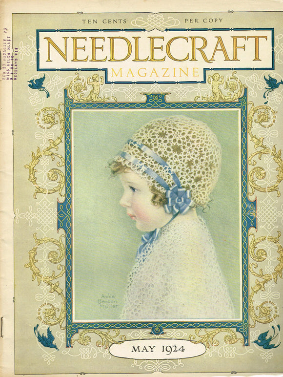 1920s Vintage Needlecraft Magazine May 1924 34 Pages Antique Craft Projects - Vintage4me2