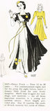1930s Vintage New York Sewing Pattern 1037 Uncut Gorgeous Evening Gown Sz 34 B