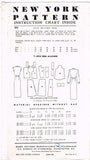 1950s Vintage New York Sewing Pattern 890 Uncut Misses Shirtwaist Dress Sz 32 B