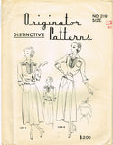 1940s Very Rare Originator Designer Pattern 219 Uncut Misses Western Dress 30B - Vintage4me2