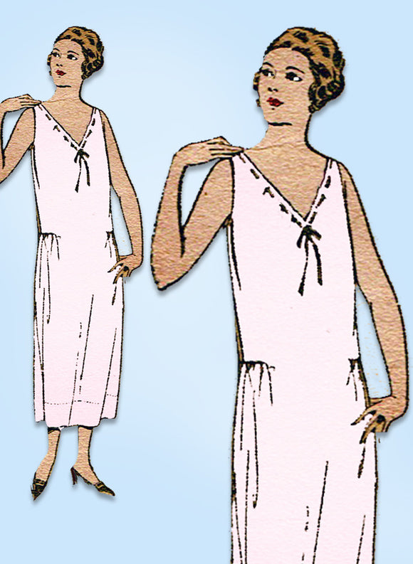 1910s Vintage Pictorial Review Sewing Pattern 1688 Ladies Slip Size 18 36 Bust