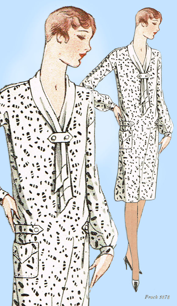 Pictorial Review 3878: 1920s Plus Size Flapper Dress 44 B Vintage Sewing Pattern - Vintage4me2