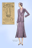 1930s Vintage Simplicity Sewing Pattern 1027 Uncut Plus Size Womens Suit Sz 46 B