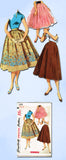 1950s Vintage Simplicity Sewing Pattern 1033 Uncut Easy Misses Skirt Set Sz 26 W