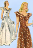 1940s Vintage Simplicity Sewing Pattern 1039 WWII Misses Wedding Dress Sz 32 B