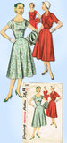 1950s Vintage Simplicity Sewing Pattern 1062 Misses Dress & Jacket Size 36 Bust