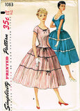 1950s Vintage Misses Dress Uncut 1955 Simplicity Sewing Pattern 1083 Size 12