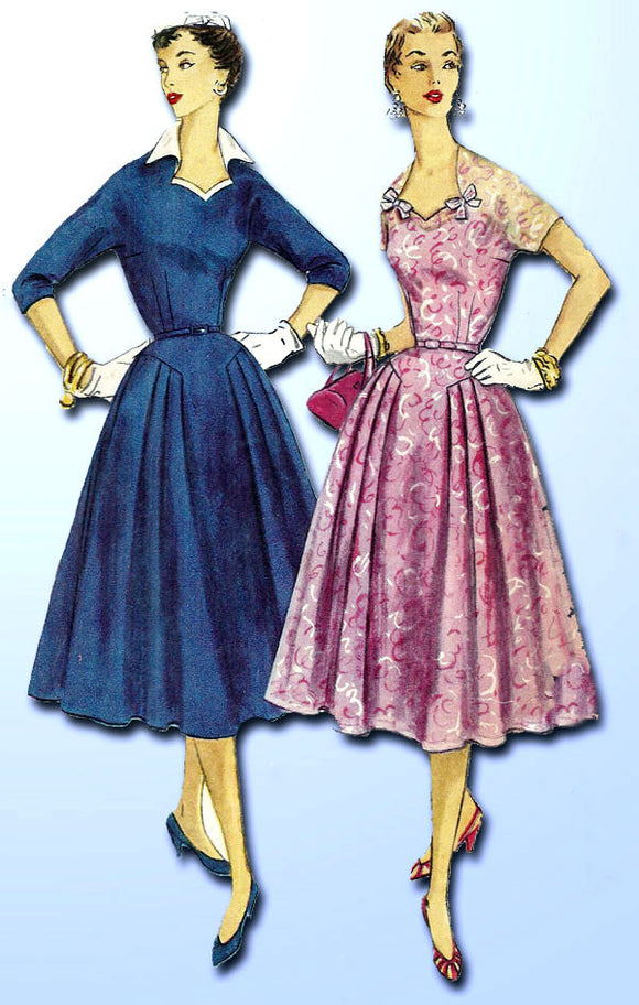 1950s Vintage Simplicity Sewing Pattern 1092 Misses Cocktail Dress Siz ...