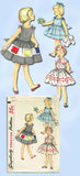 1950s Vintage Simplicity Sewing Pattern 1111 Toddler Girls Sun Dress Size 2 21B