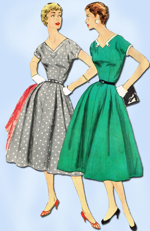 1950s Vintage Simplicity Sewing Pattern 1135 Uncut Misses Dress Sz 34B ...