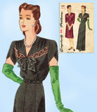 1940s Vintage Simplicity Sewing Pattern 1168 Misses WWII Evening Gown Sz 36 Bust - Vintage4me2