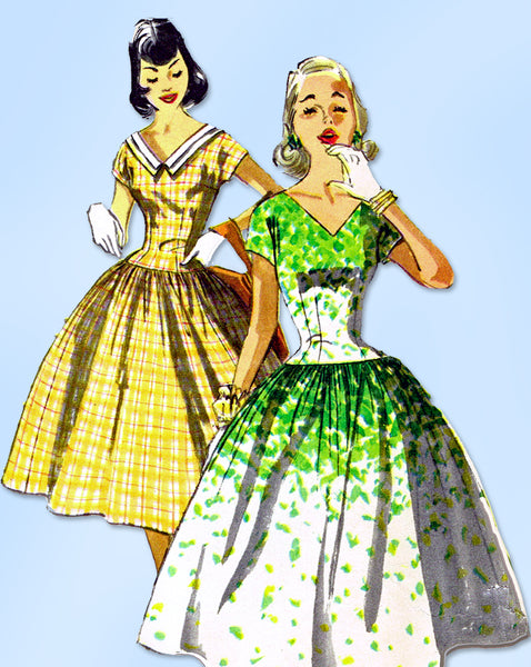 1950s Original Vintage Simplicity Pattern 1195 Easy Misses Party Dress –  Vintage4me2