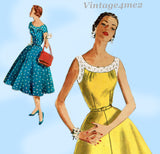 Simplicity 1207: 1950s Pretty Misses Sun Dress Sz 36 Bust Vintage Sewing Pattern