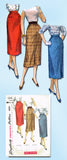 1950s Vintage Simplicity Sewing Pattern 1345 Easy Misses Pencil Skirt Sz 28 W -Vintage4me2