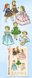 1950s Vintage Simplicity Sewing Pattern 1371 Saucy Walker 17 In Doll Clothes