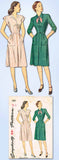 1940s Vintage Simplicity Sewing Pattern 1381 WWII Misses Shirtwaist Dress Sz 14