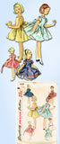 1950s Vintage Simplicity Sewing Pattern 1439 Uncut Toddler Girls Dress & Petticoat Sz2