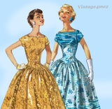 Simplicity 1539: 1950s Uncut Misses Cocktail Dress Sz 36B Vintage Sewing Pattern