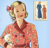 1930s Vintage Simplicity Sewing Pattern 1637 Cute Little Girls Bathrobe Size 12