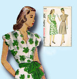 1940s Vintage Simplicity Sewing Pattern 1668 Uncut Misses Bias Cut Dress Sz 34 B - Vintage4me2