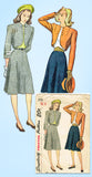 1940s Vintage Simplicity Sewing Pattern 1741 Charming Misses Bolero Suit Sz 34B