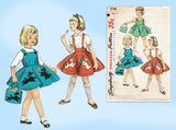 1950s Vintage Simplicity Sewing Pattern 1746 Uncut Toddler Girls Poodle Skirt 4